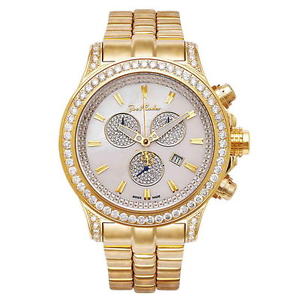 Joe Rodeo Diamant Homme Montre - MASTER PILOT or 14.7 ctw
