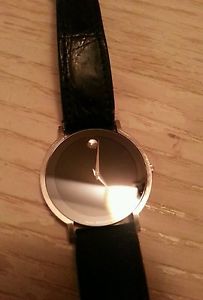Movado Solid 18K White Gold Men's Watch EXTREMELY RARE LOOK Sapphire retail $5K!