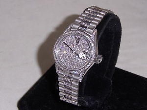 LADIES Croton SWISS AUTOMATIC SUPER PRES. SOLID 18K WHITE GOLD ONLY ONE 4 SALE