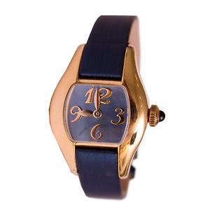 GIRARD PERREGAUX RICHEVILLE 26620-5-26-21JK4A LADIES BLUE SATIN 23.5MM WATCH