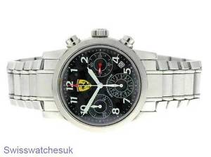 GIRARD PERREAGUX FERRARI STAINLESS STEEL MENS WATCH LIMITED EDITION BLACK CARBON
