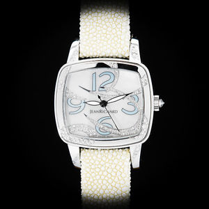 Jean Richard Milady "Air" High Jewelry Ladies' Watch. Diamonds. MOP Galuchat