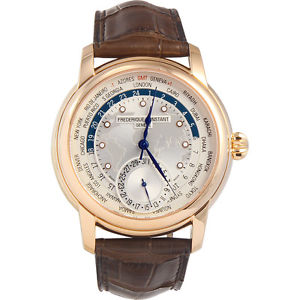 Frederique Constant Men's FC-718WM4H4 Worldtimer Rose Gold Watch