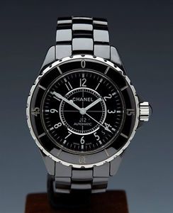 CHANEL J12  BLACK CERAMIC/STAINLESS STEEL WATCH H0685 - RRP £3500 - W1866