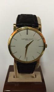 Vintage AUDEMARS PIGUET Solid 18K GOLD 17 Jewels Thin Wind-Up Watch Ostrich 2003