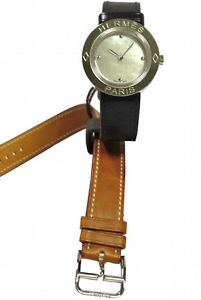 HERMES Mod. PASSE-PASSE LADY QUARTZ LEATHER STRAP 26mm PP1.210.212-G-UBC