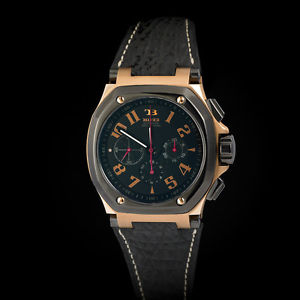 BUTI 18K Solid Rose Gold "Magnum Sport" Automatic Chronograph w/Titanium Bezel