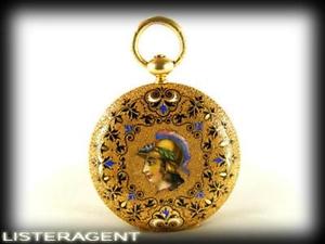 JAMES COURVOISIER Taschenuhr Gelbgold 18Kt Handaufzug