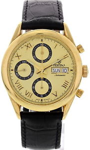 Men's 18k Yellow Gold Festina Chronograph Automatic