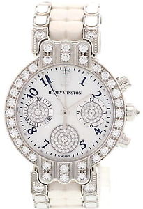 Ladies Harry Winston Premier 18k White Gold And Diamonds Chronograph 01701