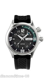 NEW BALL ENGINEER MASTER II DIVER AUTOMATIC RUBBER STRAP WATCH DM2020A-PA-BKGR