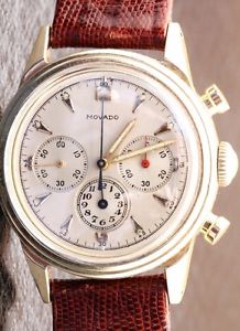 Solid 14k Gold Vintage Movado Calibre 95 Chronograph - Just Serviced!