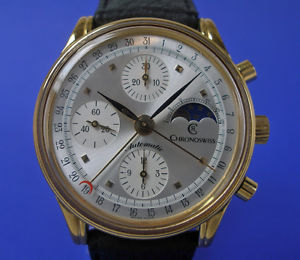 HAU Chronoswiss Lunar CH 77951 Cal. 7750 Mondphasen Chronograph watch automatic