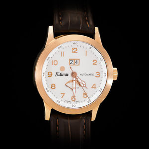 Tutima Valeo 18K Rose Gold Auto. Power Reserve Grande Date. White Dial