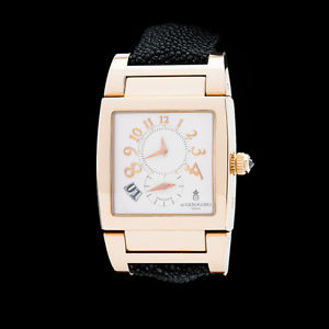 de Grisogono 18K Rose Gold Uno DF Dual Time GMT. Very Rare MOP Dial. Heavy!