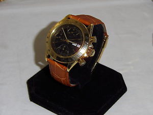 GENEVE18K Yellow Gold Daytona STYLE  Oyster SOLID 18K CHRONGRAPH WITH BOX