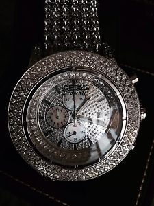 Brand new 9ct SI-diamonds stainless steel watch & band men's diamond ICETIME