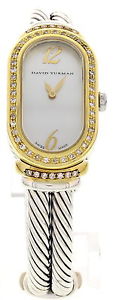 Ladies David Yurman Madison Sterling Silver & 18k Yellow Gold Cable w/ Diamonds