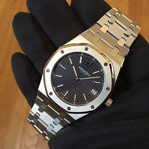 Audemars Piguet Royal Oak Extra-Thin Jumbo Watch Ref. 15202ST / 15202 Blue Dial
