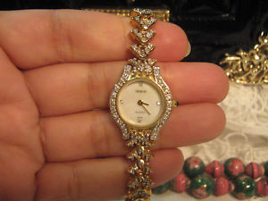 14K Solid Gold Diamond Geneve Quartz Watch. 39.1 Grams.