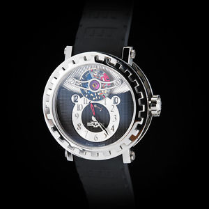DeWitt Palladium and White Gold Academia Triple Complication GMT Day Night. New