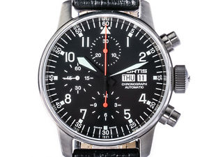 Fortis Flieger Stahl Automatik Chronograph Glasboden 40mm UVP 2.245.- Ungetragen