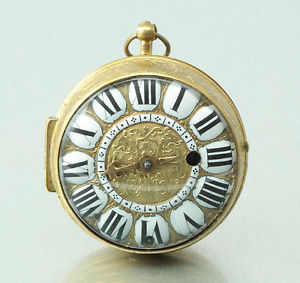 Large Singel handed onion verge fusee pocket watch Deforges a Dijon 1690
