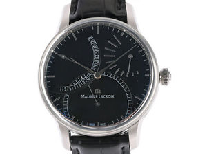 Maurice Lacroix Masterpiece Calendrier Retrograde Stahl Automatik Lederband 43mm