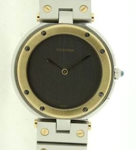 SANTOS RONDÉ STEEL-GOLD QUARTZ 32 mm