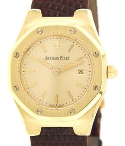 ROYAL OAK BA66800.0.0009 IN YELLOW GOLD AND LEATHER, 28MM