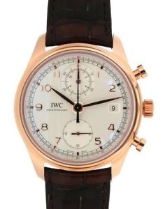 PORTOGHESE CHRONO IW390402 IN RED GOLD AND LEATHER, 42MM