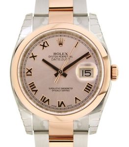 DATEJUST CLASSIC 116201 IN RED GOLD AND STEEL, 36MM.