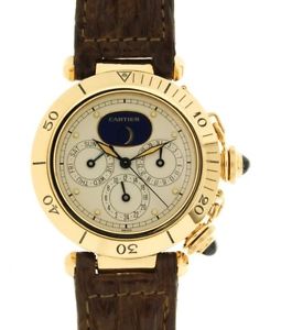 PASHA  TRIPLE TIME ZONE MOONPHASE YELLOW GOLD, 39MM