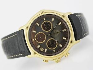 Ebel 1911 Chronograph Automatik mit braunem Perlmuttziffernblatt in 750/- Gold!