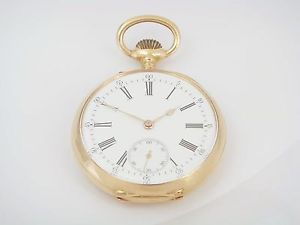 Lépine Taschenuhr in 750/- Roségold, wolfsverzahnte Aufzugsräder!