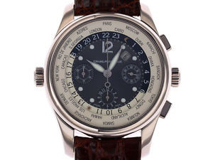 Girard Perregaux WW.TC Chronograph Weltzeit Weißgold Automatik Lederband 43mm