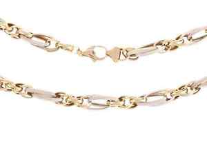 Halskette Collier Design 18kt Gelbgold Weißgold Handarbeit 600mm UVP 2.789,-