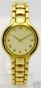 EBEL BELUGA DAMEN ARMBANDUHR 18KT GELBGOLD ca. 79 gr QUARTZ MIT EBEL-GOLDARMBAND
