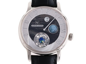 Schwarz Etienne Set-Ode auf die Woche-Mittwoch Mercure 18kt Weißgold Tourbillon