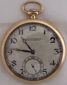 Audemars Piguet Chronometre Pocket Watch Open Face 18K solid gold case 46 mm.