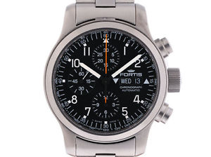 Fortis B-42 Flieger Chronograph Stahl Automatik Stahlband 42mm Vintage Bj.2005