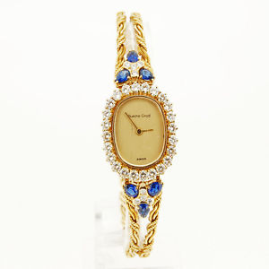 Laides 18ct Gold Beuche Girod Quartz Cocktail Watch, Set with 32 Diamonds & 6...