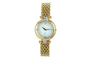 Damenarmbanduhr Quarz in 750/- Gelbgold mit Brillantbesatz PH-825569