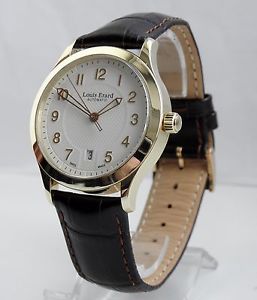 LOUIS ERARD GOLD 14k 585 Automatic L'Esprit Du Temps Swiss Date Watch Buckle 750