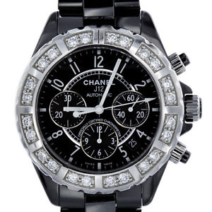 Johnny Dang & Co Pre-Owned Custom Chanel J12 Black Ceramic Diamond Watch M H1178