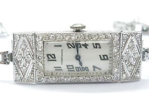 Vintage Concord Platinum / 14Kt Diamond Wristwatch 7" 2.00CT