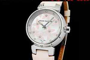 Auth LOUIS VUITTON Tambour Lovely Diamonds Q121H SS Quartz Lady's Watch(S Z6941)