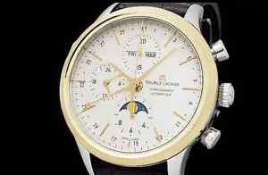 Auth MauriceLacroix Les Classic Moon Phase K18YG/SS Auto Men's Watch(S Z3817)