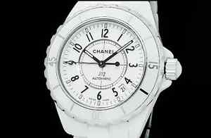 Auth Chanel J12 38mm H0970 White Ceramic Auto Men's Watch(S A2541)