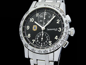 Auth EBERHARD Tattsu~io Nuborari Chronograph 30130 SS Auto Men's Watch(S A47644)